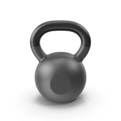 Single kettlebell weight isolated on transparent background for training