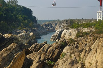 The Bhedaghat ropeway in Jabalpur provides a panoramic view of the Marble Rocks and Dhuandhar Falls...