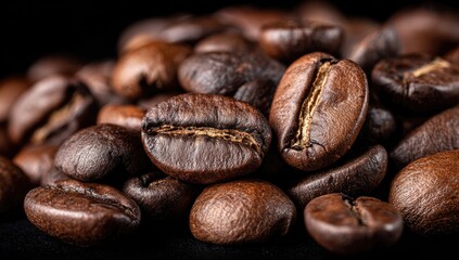 Fototapeta premium Close-up of roasted coffee beans (3)