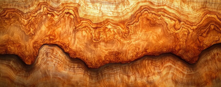 Afzelia burl wood with striking stripes, creating a visually appealing pattern for use in crafts or as a decorative background, Generative AI