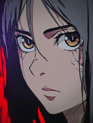 Illustrative Woman Face - Close Up
