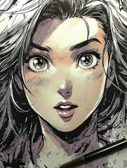 Illustrative Woman Face - Close Up
