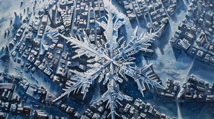 A single snowflake's ambitious city planning