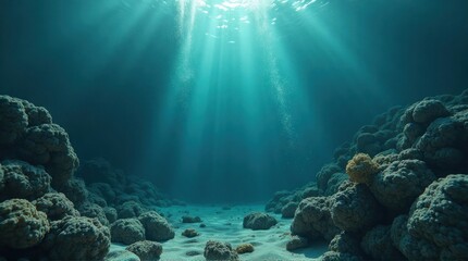 Fototapeta premium underwater scene with coral reef and fishes