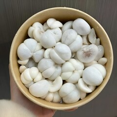 Ripe Mangosteen Peeled on a Plate Ready to Eat