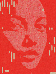 Illustrative Woman Face - Close Up
