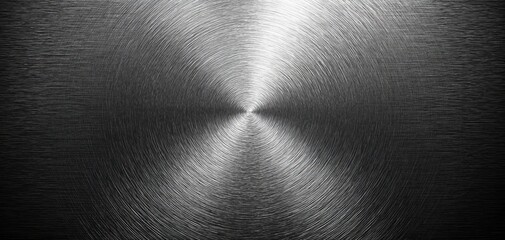 Polished metal surface with radial striations