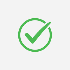 A green check mark icon inside a circle, representing approval and confirmation.