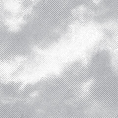 Raster Halftone Pattern. Set of Dots. Dotted Texture on White Background. Overlay Grunge Template. Distress Linear Design. Fade Monochrome Points. Pop Art Backdrop