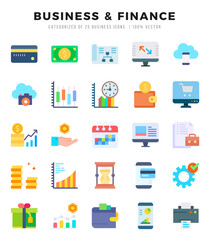 Business & Finance Icon Bundle 25 Icons for Websites and Apps