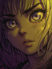 Illustrative Woman Face - Close Up
