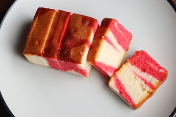 Marble Cake slices on a plate