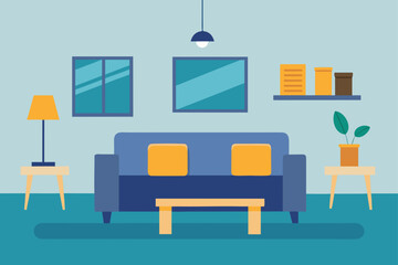 Modern Open Plan Living Room Interior
