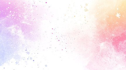 Abstract watercolor background with pastel colors and splatters creating a dreamy and ethereal feel