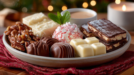 holiday sweet treat set with assorted confections,