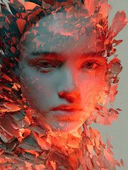 Illustrative Woman Face - Close Up
