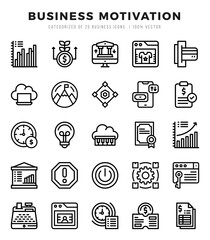 icons set. Business Motivation for web. app. vector illustration.