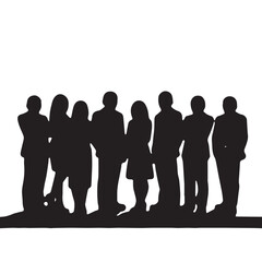 Business people, set of vector silhouettes
