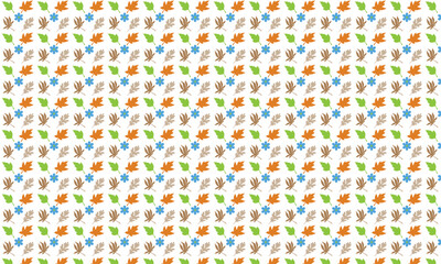 Seamless pattern, leaves peonies, flower, white backgrounds vector art illustration