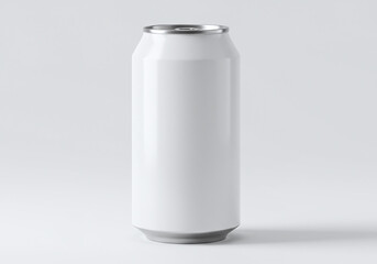 Blank White Aluminum Beverage Can Mockup for Branding Design