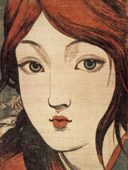 Illustrative Woman Face - Close Up
