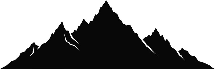 Jagged mountain peak silhouette