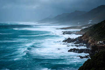 Fototapeta premium South African coastline during stormy conditions
