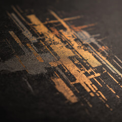 Sophisticated abstract art on fine black art paper, visualizing a calm jazz performance