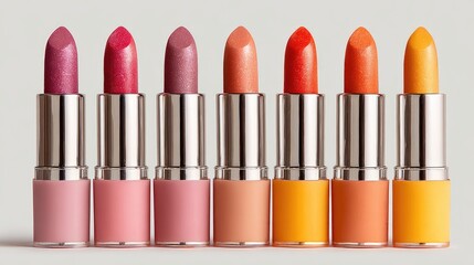 Fototapeta premium Row of colorful lipsticks (1)