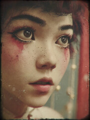 Illustrative Woman Face - Close Up
