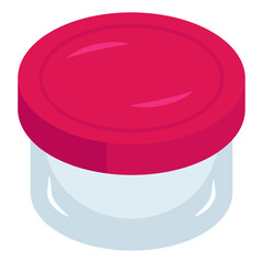Editable design icon of plastic box