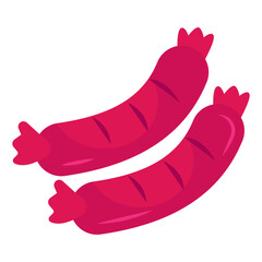 A unique design icon of sausages