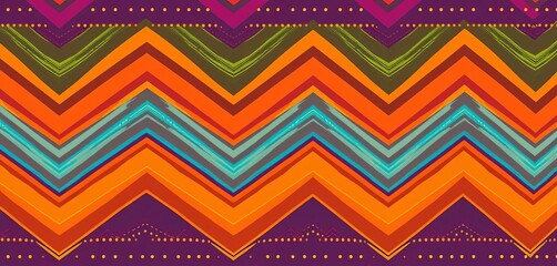 Abstract seamless zig zag pattern with dotted lines, creating a dynamic visual texture, geometric, background