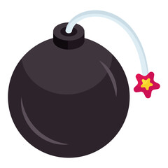 Cyber bomb icon, editable isometric icon