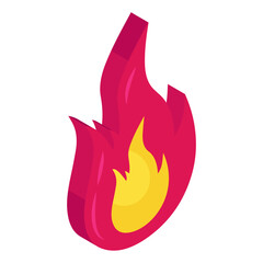 An icon design of flame burning
