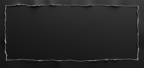 Black paper, ragged edges, torn border, distressed texture,  dark background,  edge