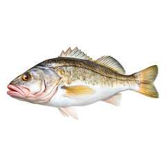 Naklejka premium Close-up view of a fish against a black backdrop.