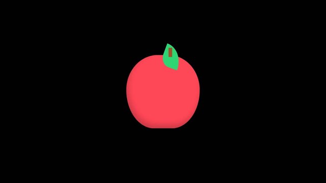 Cute Alphabet 'A' for Apple Learning Animation