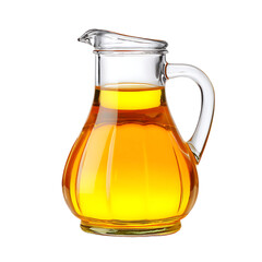 Clear glass pitcher filled with golden-yellow liquid.