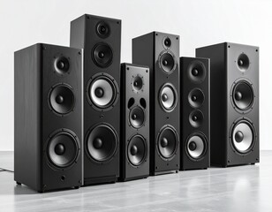 Fototapeta premium audio speaker isolated on white background Home Speaker System Array
