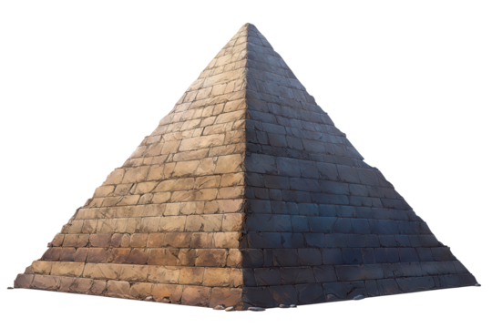 Immense pyramid structure standing tall in the Egyptian desert, showcasing ancient architectural mastery and resilience against time