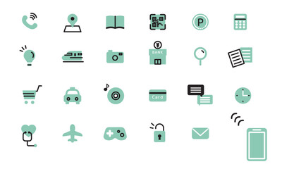 スマホ関連のイラストアイコンセット