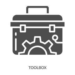Toolbox Icon Line Style. Design Vector Illustration