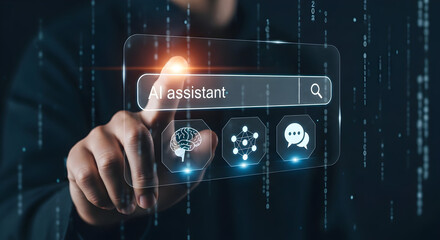 A human hand holds a glowing red system warning sign, a futuristic concept of cybersecurity alerts and digital threats.