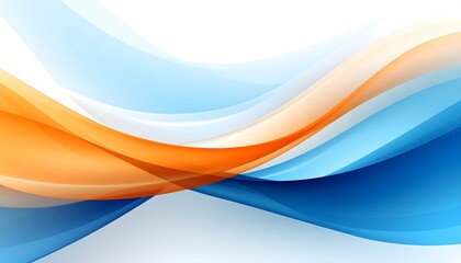 Obraz premium Abstract wavy design in blue and orange
