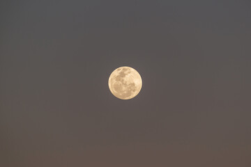 Pleine lune au crépuscule