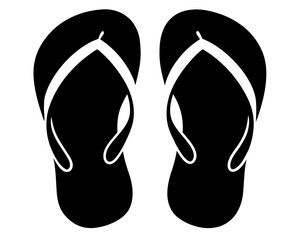 Flip flop silhouette vector,flip flop icon vector