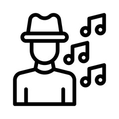 musician line icon