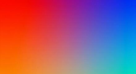 Smooth gradient background blending warm orange and red tones on the left into cool blue and teal shades on the right, creating a vivid, colorful transition.