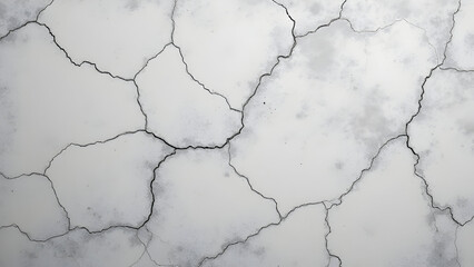 Obraz premium Overhead Closeup View of Cracked Antique Silver Mirror Surface Showing Irregular Grey White Patina and Dark Crack Lines